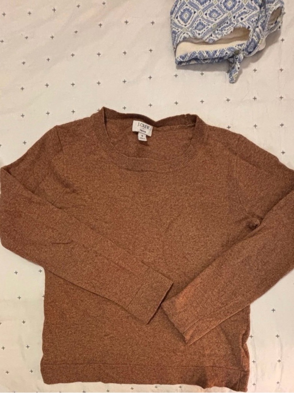 J. Crew Teddie Crewneck Sweater in Brown